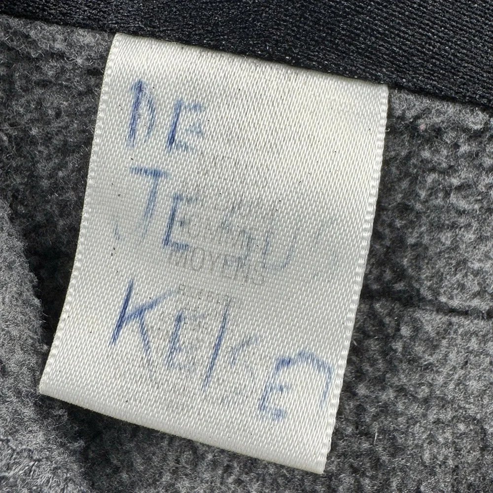 VTG The North Face Mens M Denali Jacket Full Zip Fleece Grey Black 2000s Y2K